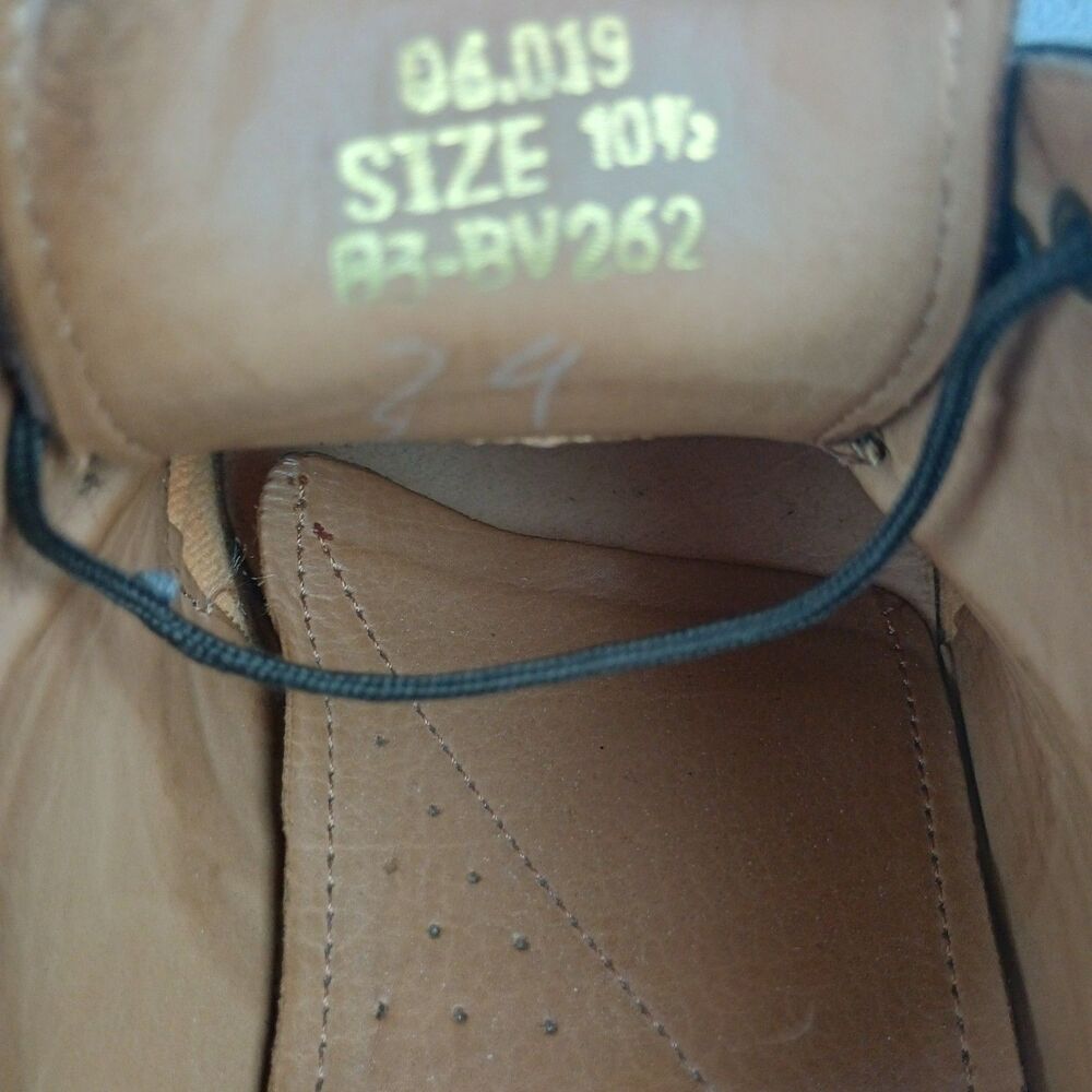 Samuel Windsor‎ Cap Toe Brogue  Shoes Sz 10.5 Brown Leather Lace Up Wingtip - Picture 6 of 8